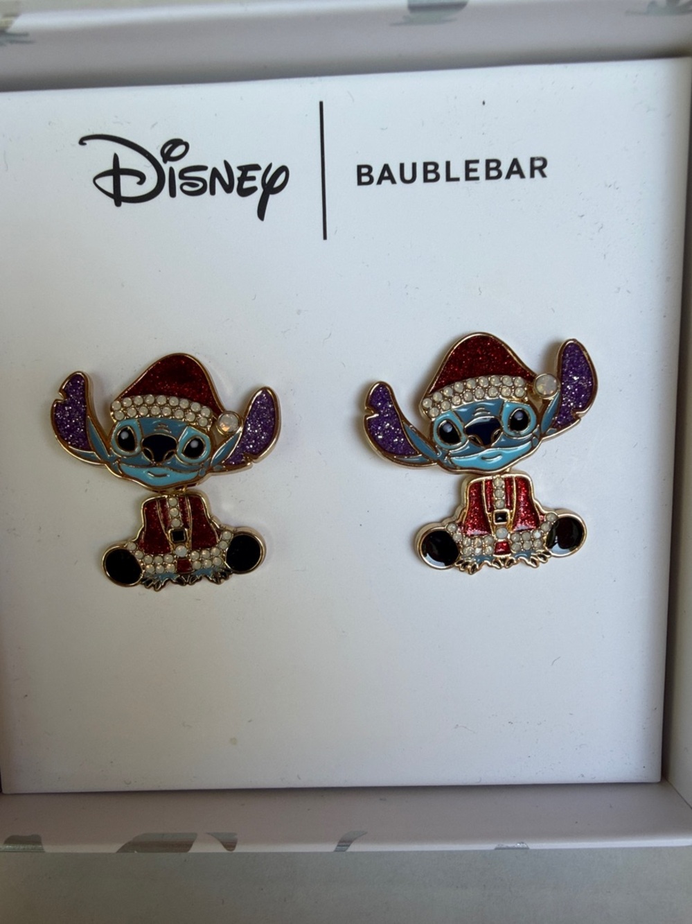 BaubleBar Disney Stitch Holiday Stud Earrings - NWT